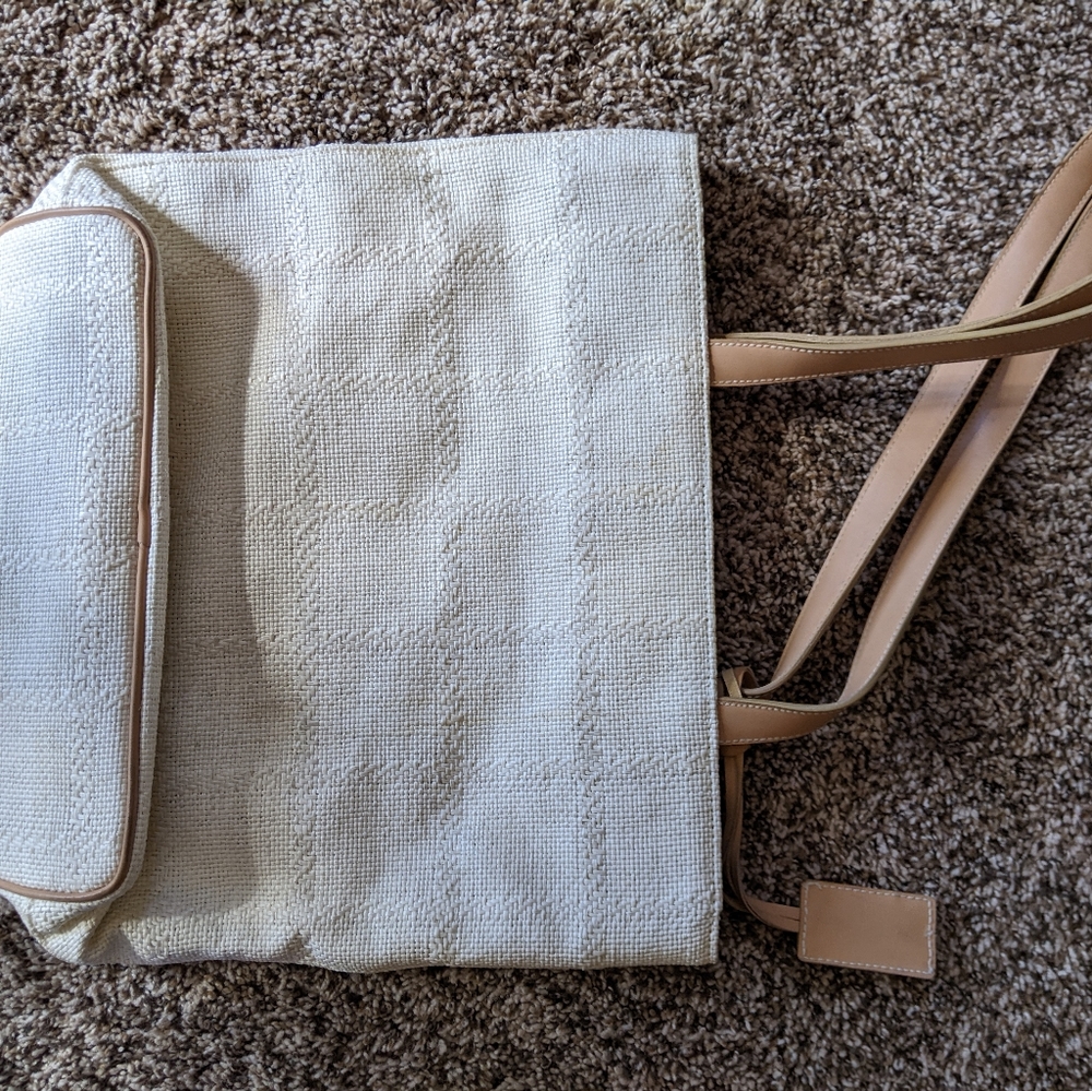 Nine West Cream Tote with Tan Straps - Picture 4 of 4